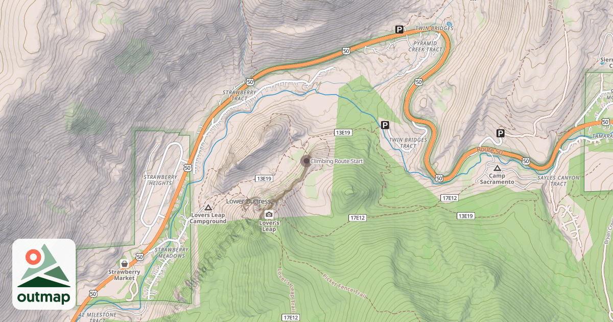 Map of Climbing Route Start