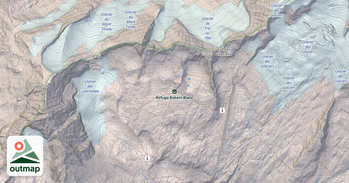 Map of Refuge Robert-Blanc