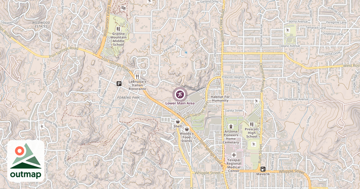 Map of Lower Main Area