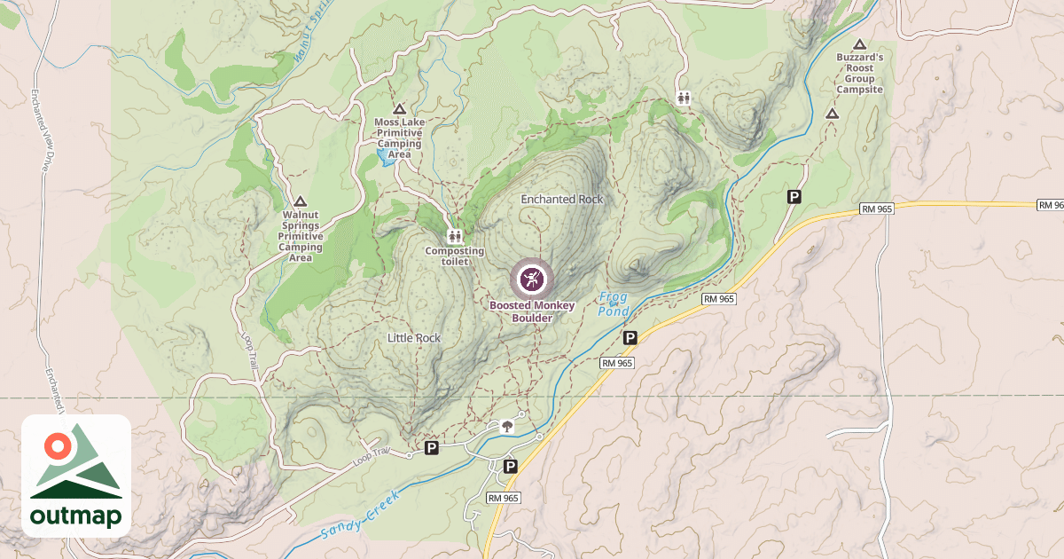 Map of Boosted Monkey Boulder