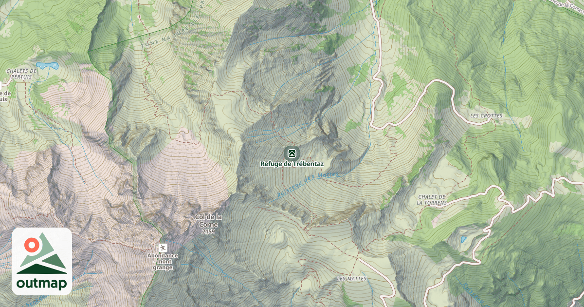 Map of Refuge de Trébentaz