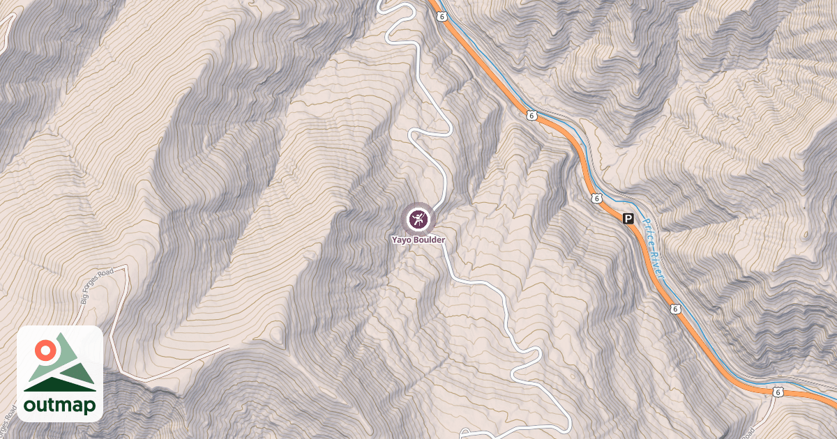 Map of Yayo Boulder