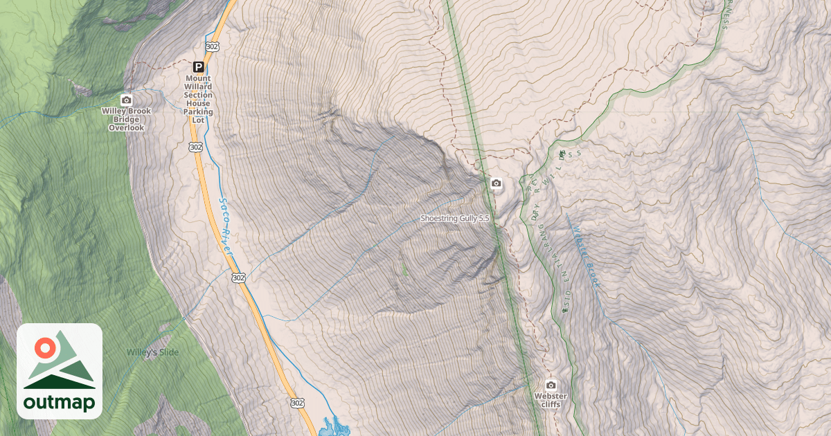 Map of Shoestring Gully