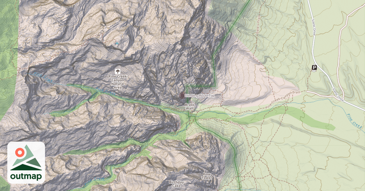 Map of Climbing Route Top