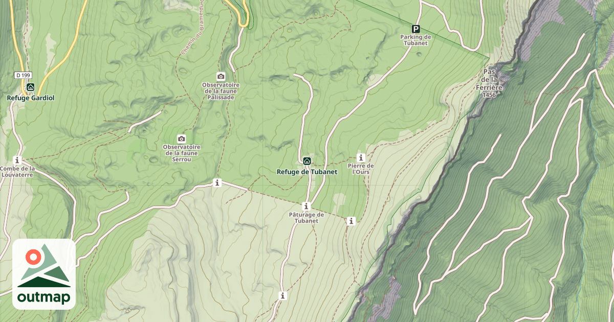 Map of Refuge de Tubanet