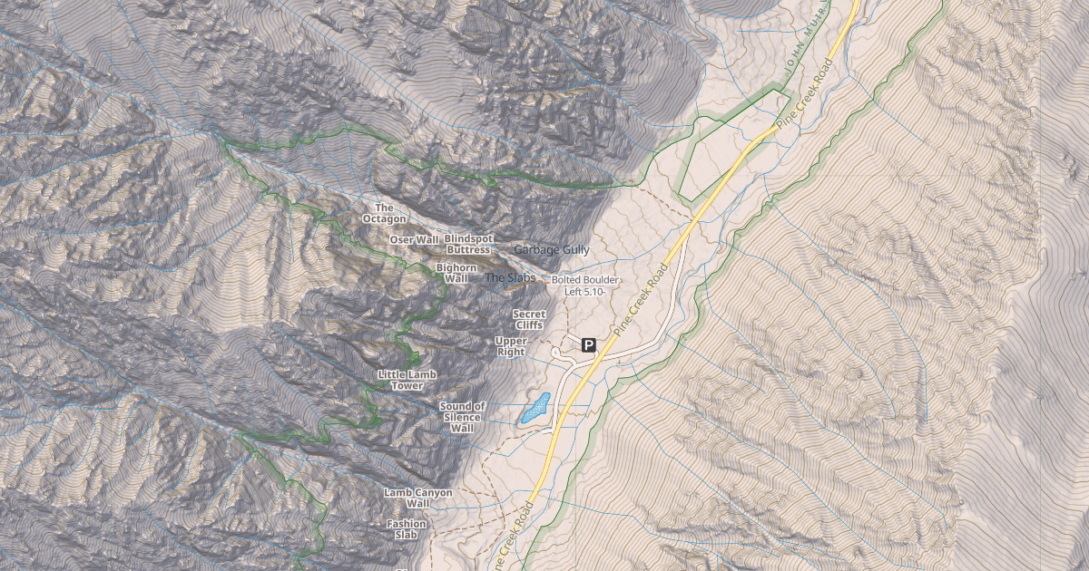 Map preview of Bolted Boulder Left