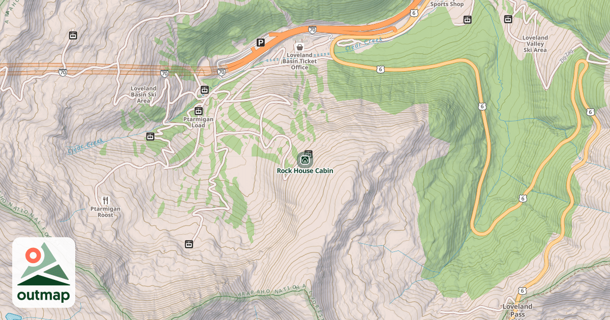 Map of Rock House Cabin