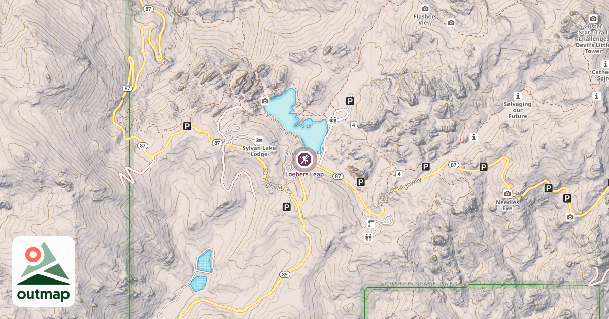 Map of Loebers Leap