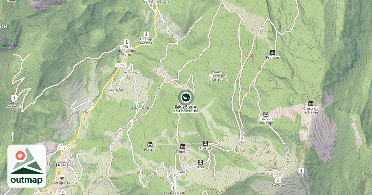 Map of Saint-Pierre-de-Chartreuse