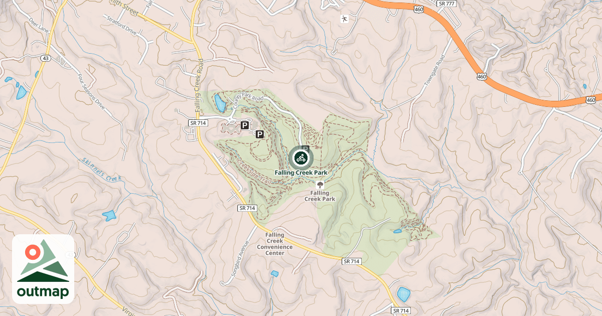 Map of Falling Creek Park