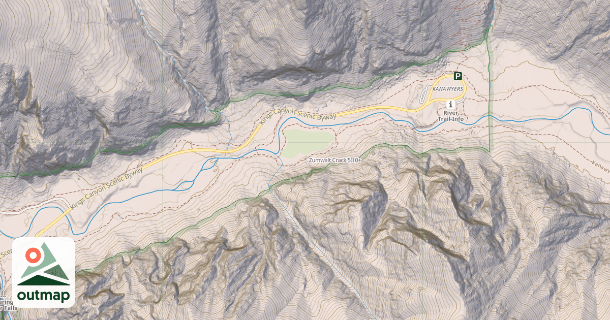 Map of Zumwalt Crack