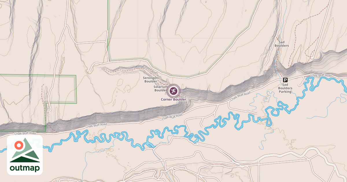 Map of Corner Boulder