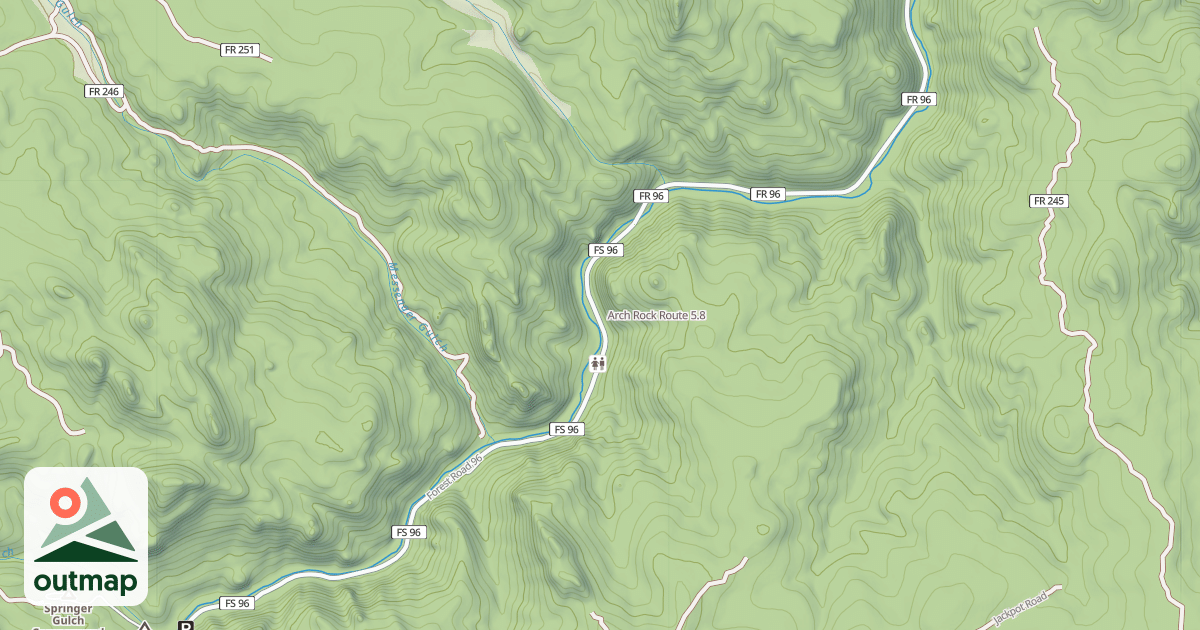 Map of Arch Rock Route