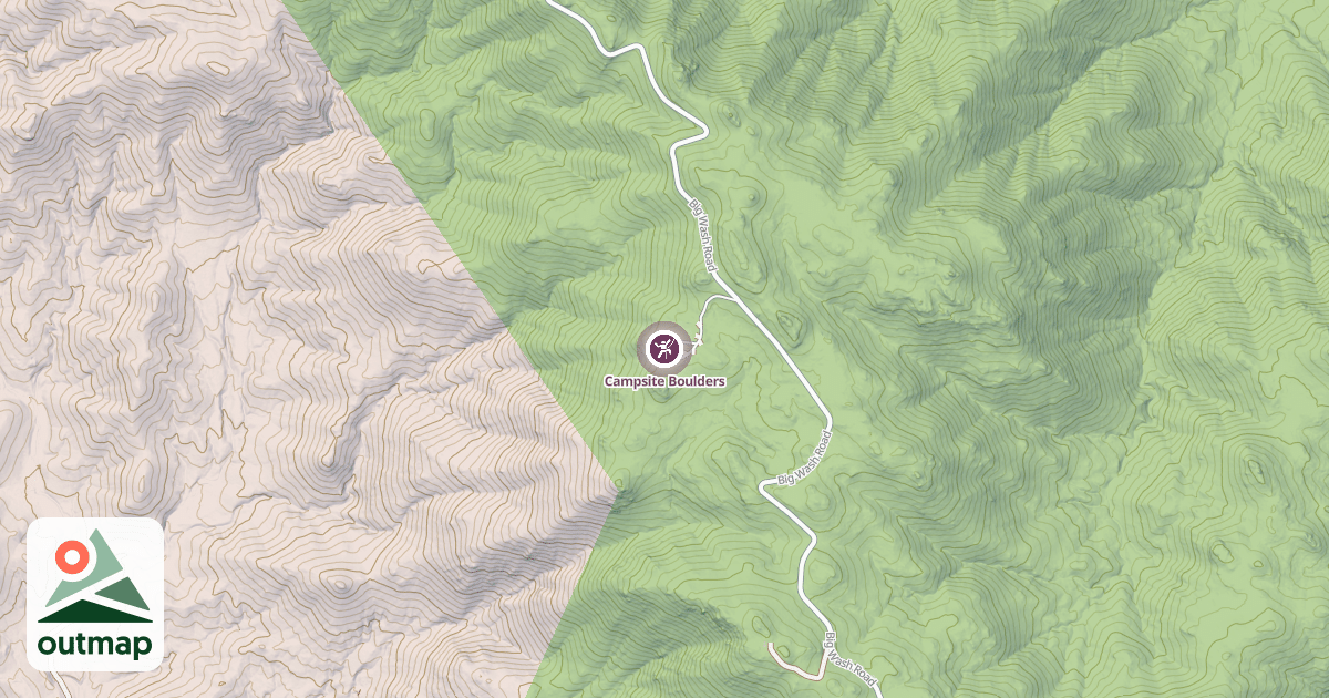 Map of Campsite Boulders
