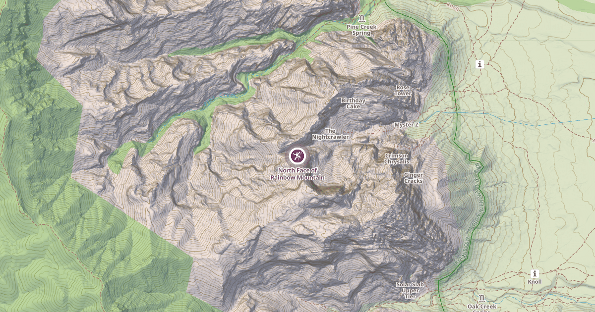 Map preview of North Face of Rainbow Mountain