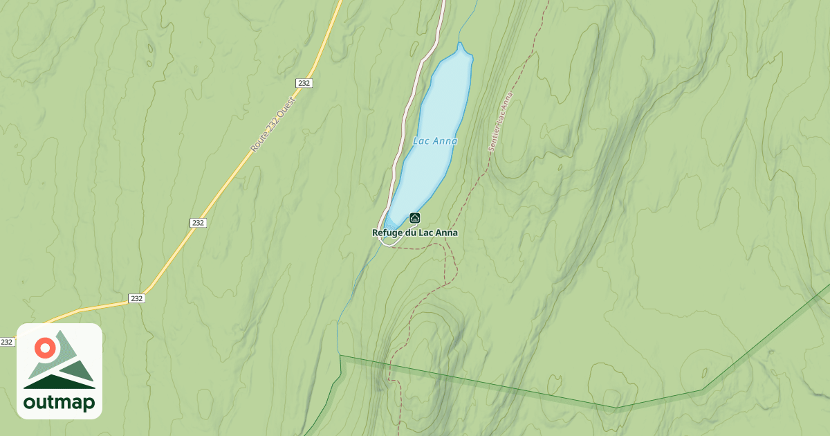 Map of Refuge du Lac Anna