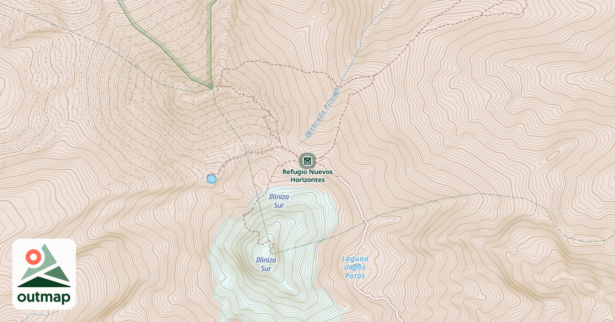 Map of Refugio Nuevos Horizontes