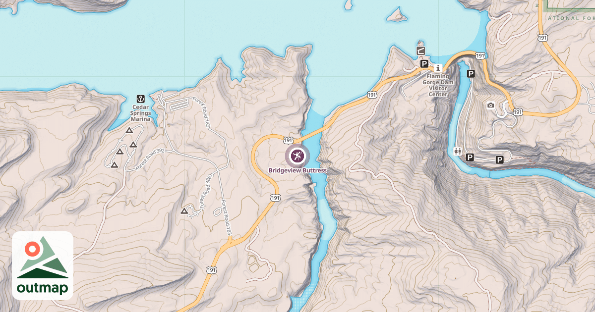 Map of Bridgeview Buttress