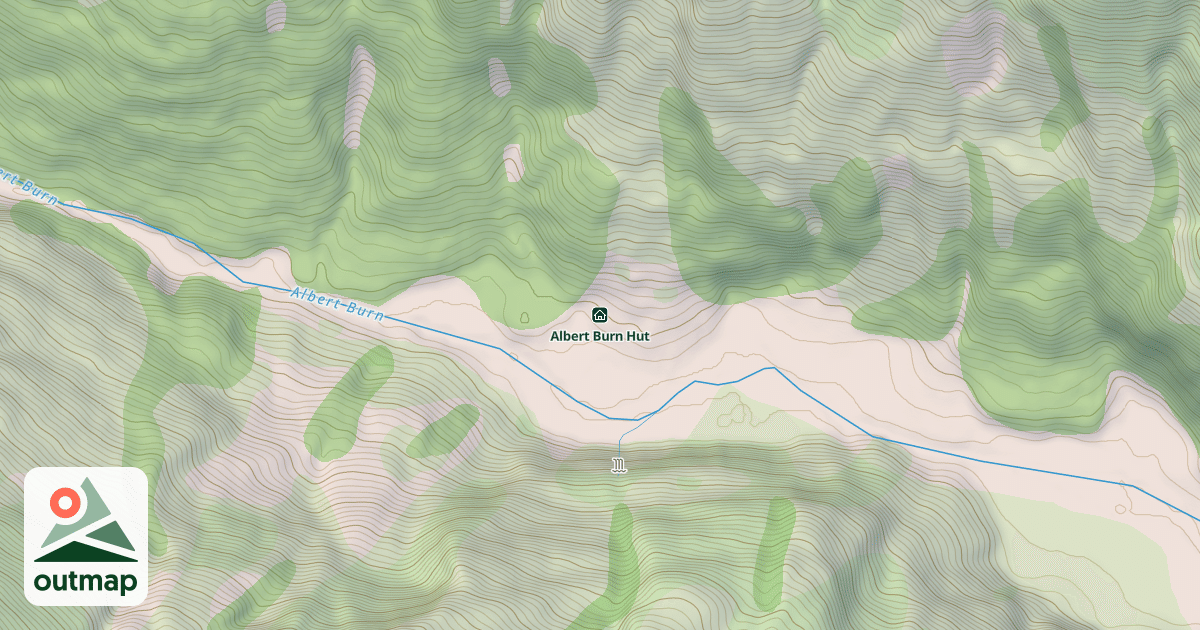 Map of Albert Burn Hut