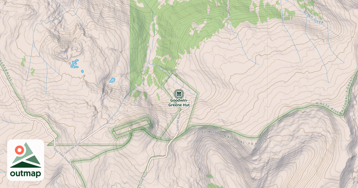 Map of Goodwin-Greene Hut
