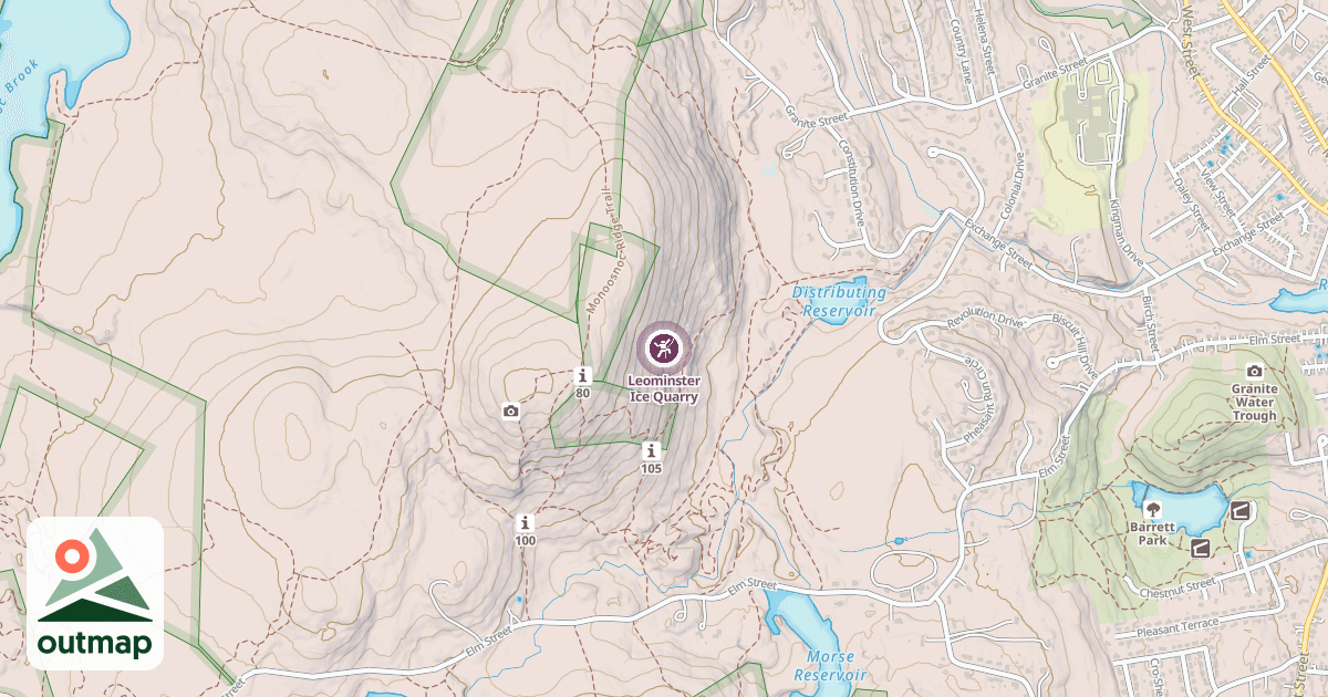 Map of Leominster Ice Quarry