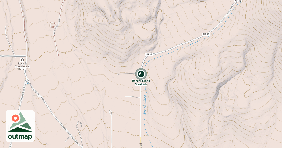 Map of Reecer Creek Sno-Park