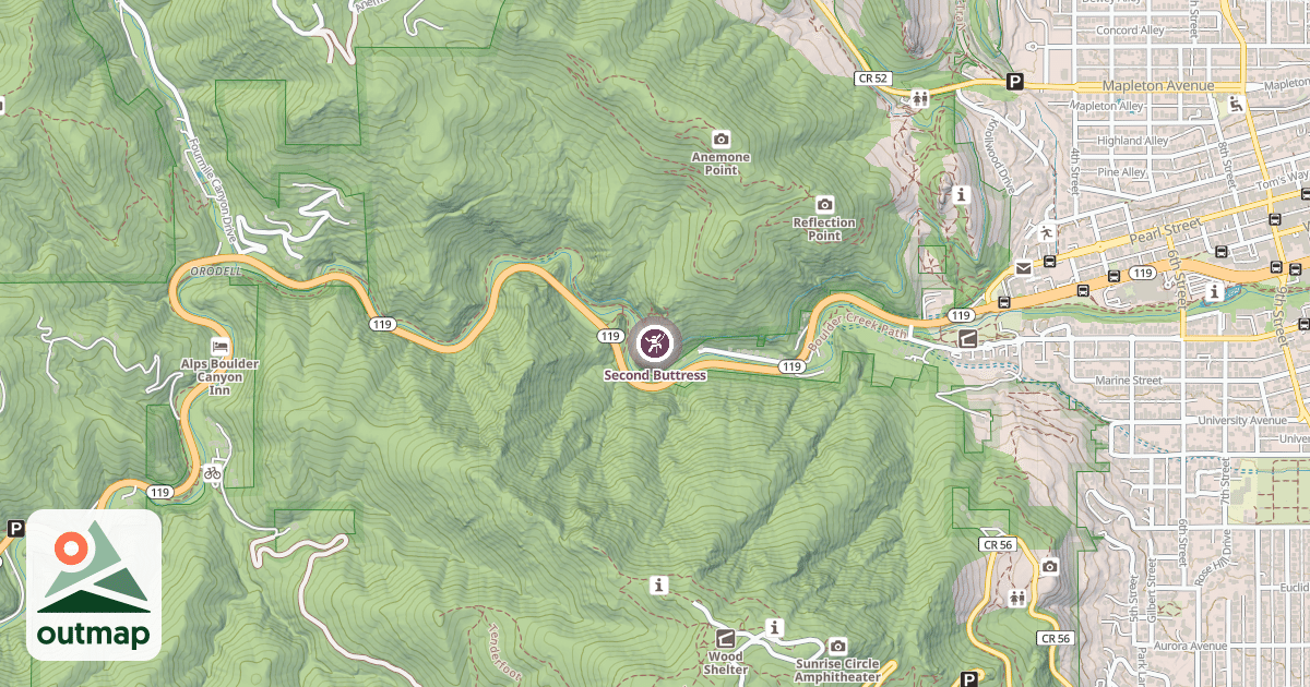 Map of Second Buttress