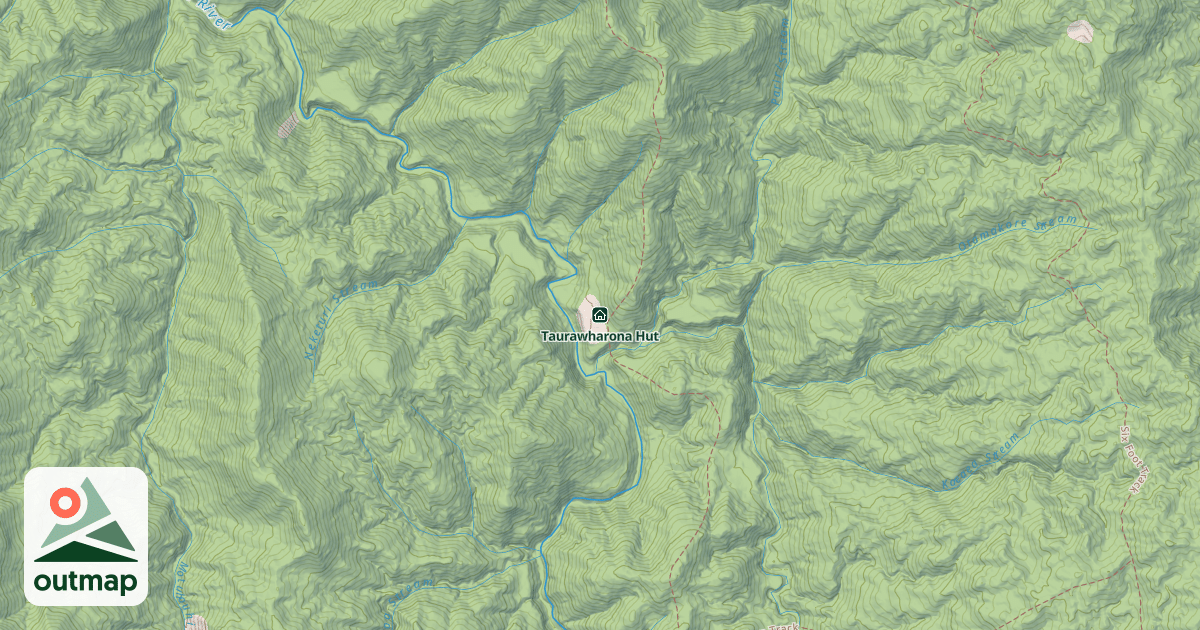 Map of Taurawharona Hut