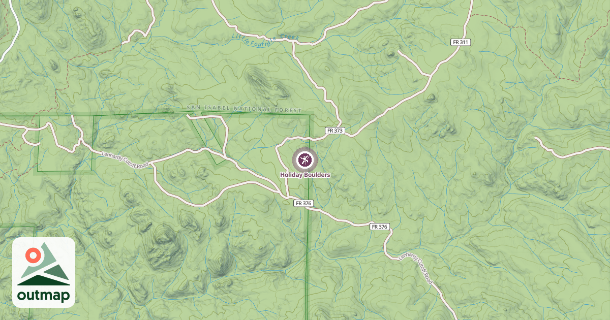 Map of Holiday Boulders