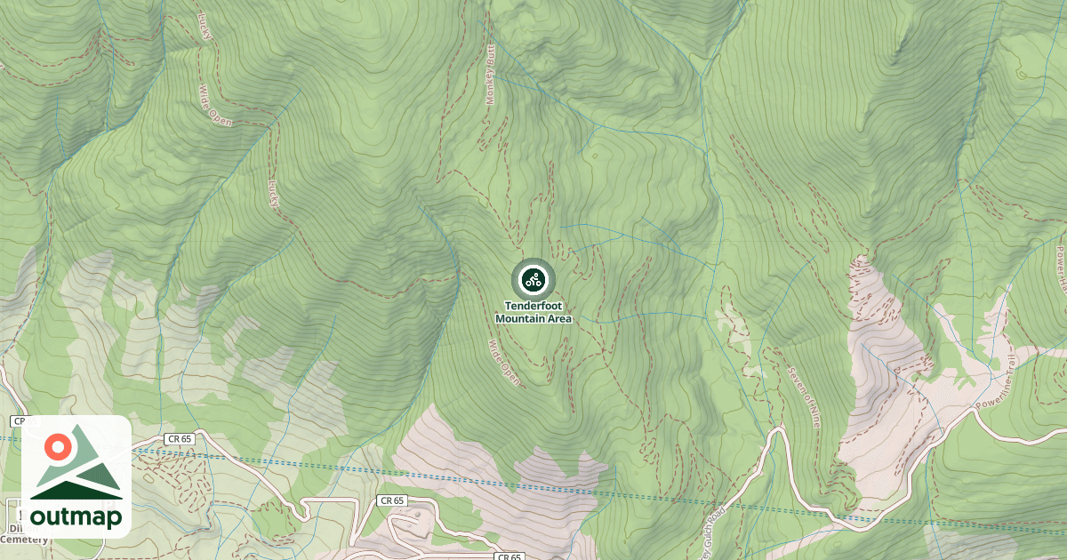 Map of Tenderfoot Mountain Area
