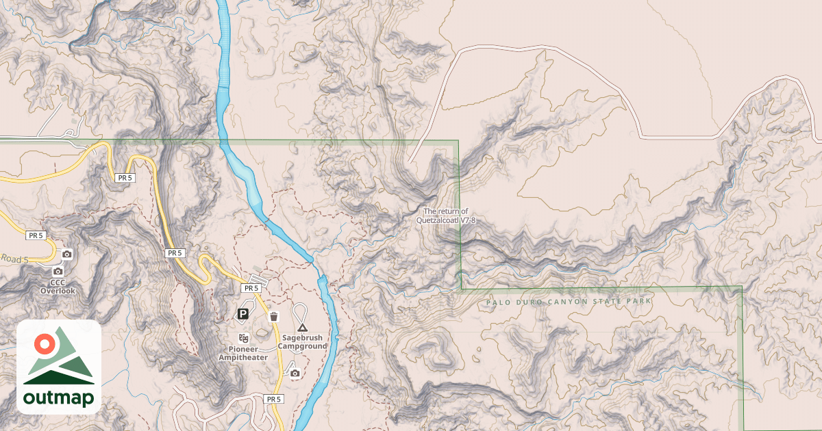 Map of The return of Quetzalcoatl in Randall