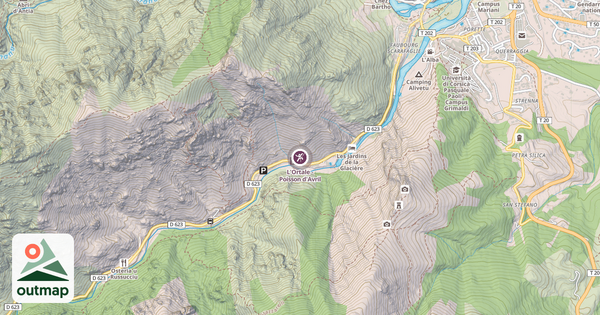 Map of L'Ortale - Poisson d'Avril
