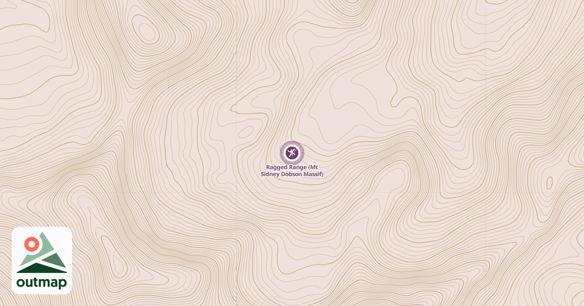 Map of Ragged Range (Mt Sidney Dobson Massif)