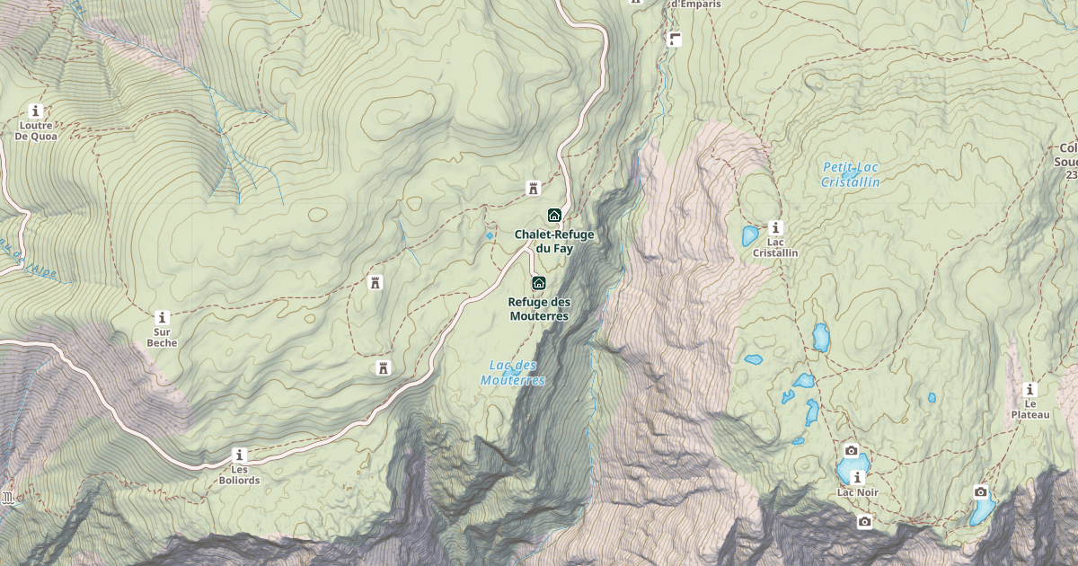 Map preview of Refuge des Mouterres