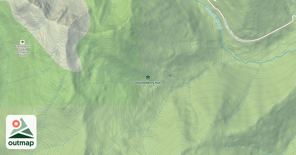 Map of Huckleberry Hut