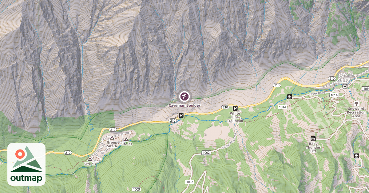 Map of Caveman Boulder