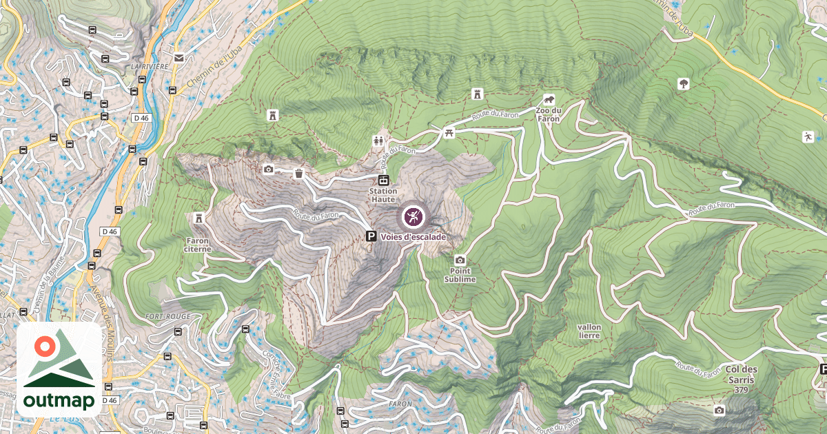 Map of Voies d'escalade