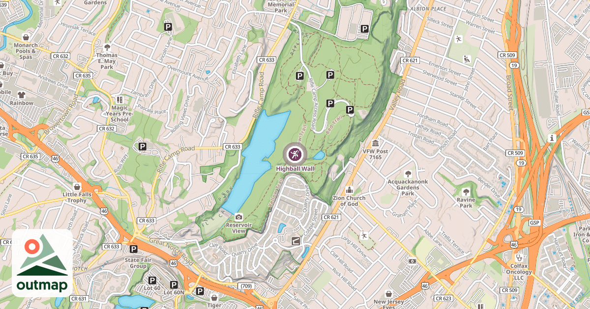 Map of Highball Wall