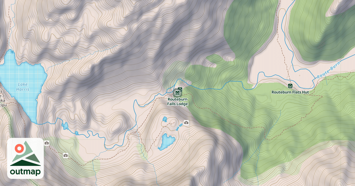 Map of Routeburn Falls Lodge