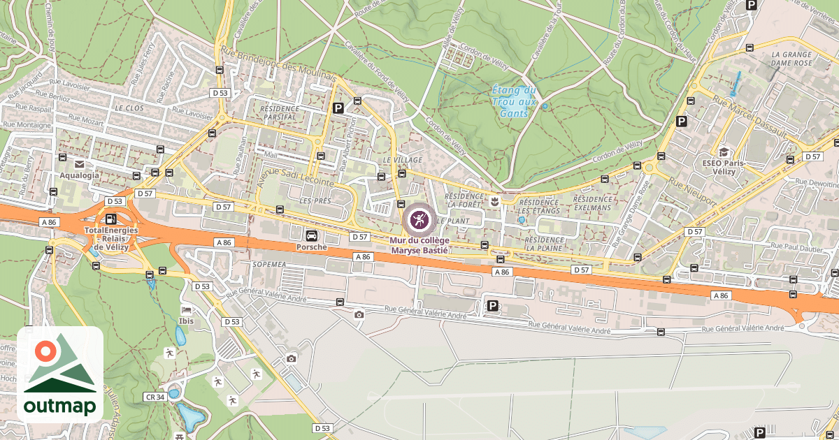 Map of Mur du collège Maryse Bastié