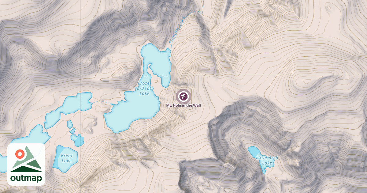 Map of Mt. Hole in the Wall