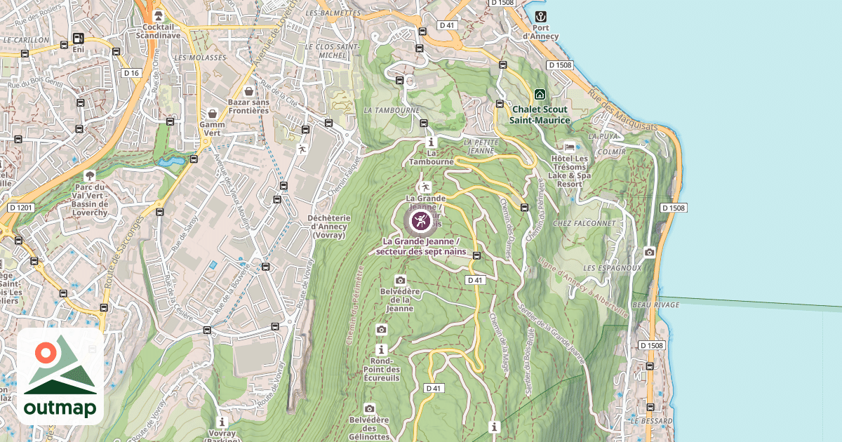 Map of La Grande Jeanne / secteur des sept nains