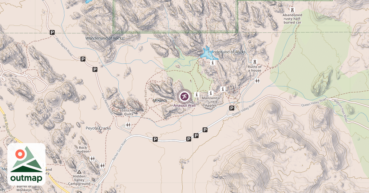 Map of Anasazi Wall