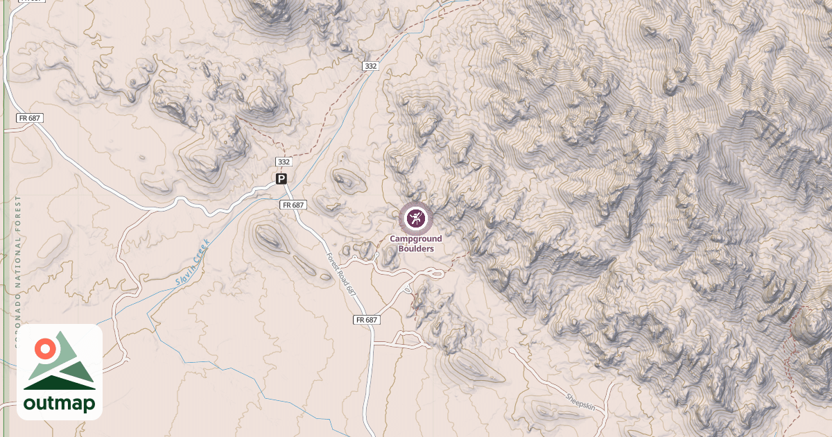 Map of Campground Boulders