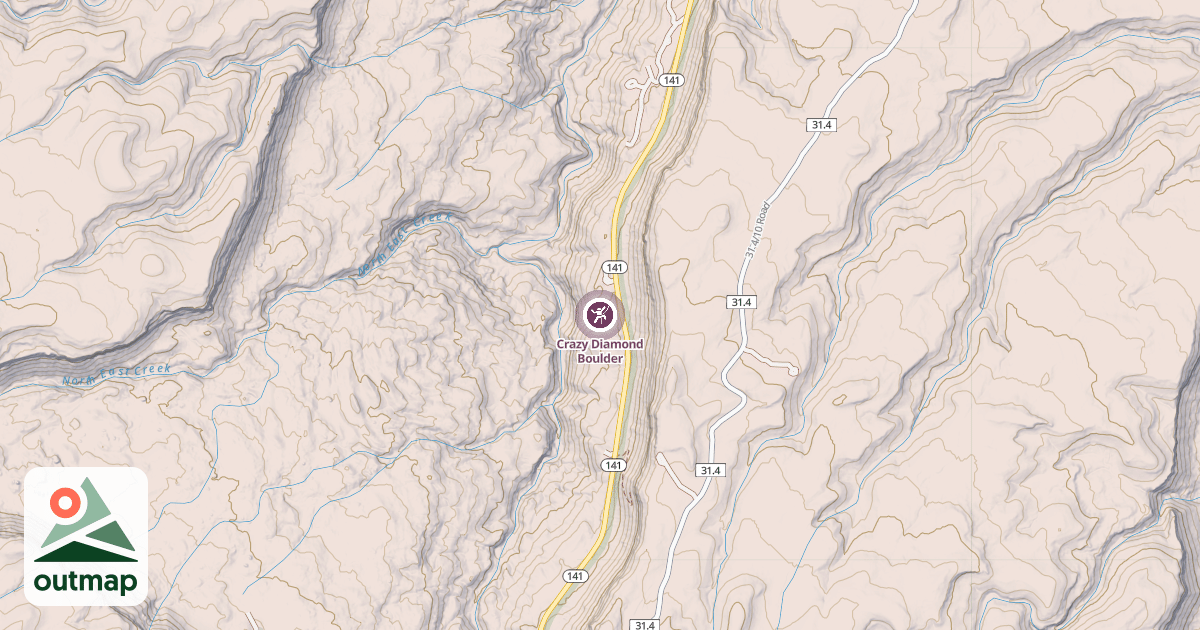 Map of Crazy Diamond Boulder