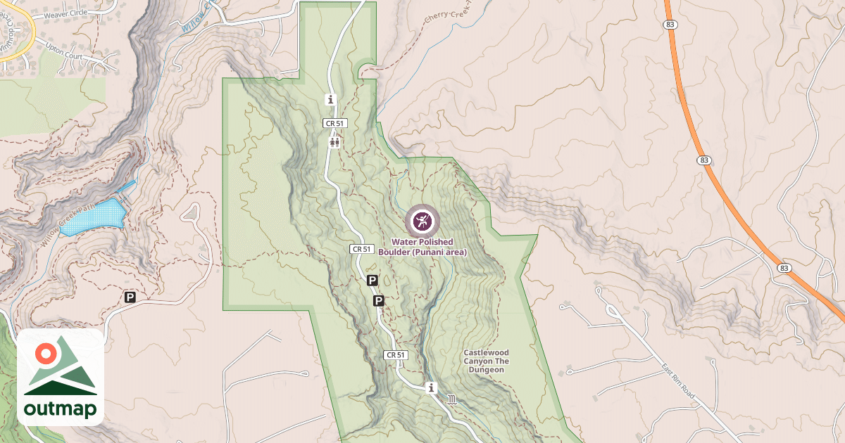 Map of Water Polished Boulder (Punani area)