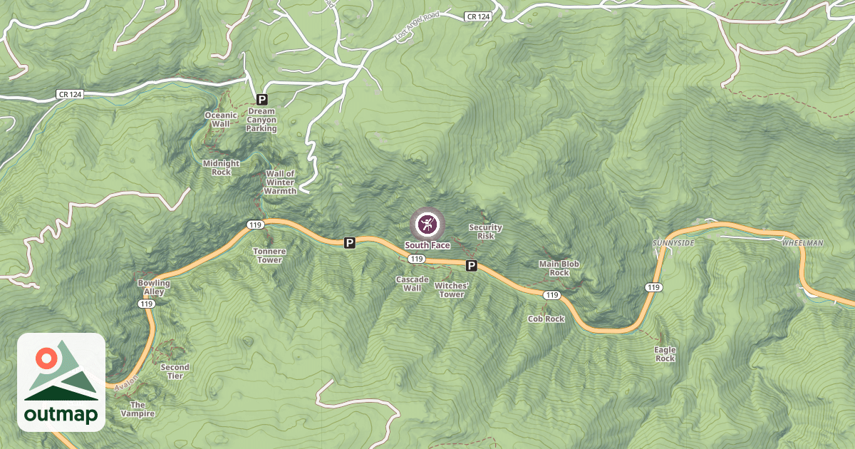 Map of South Face