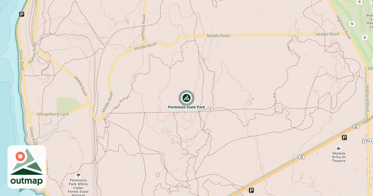 Map of Peninsula State Park