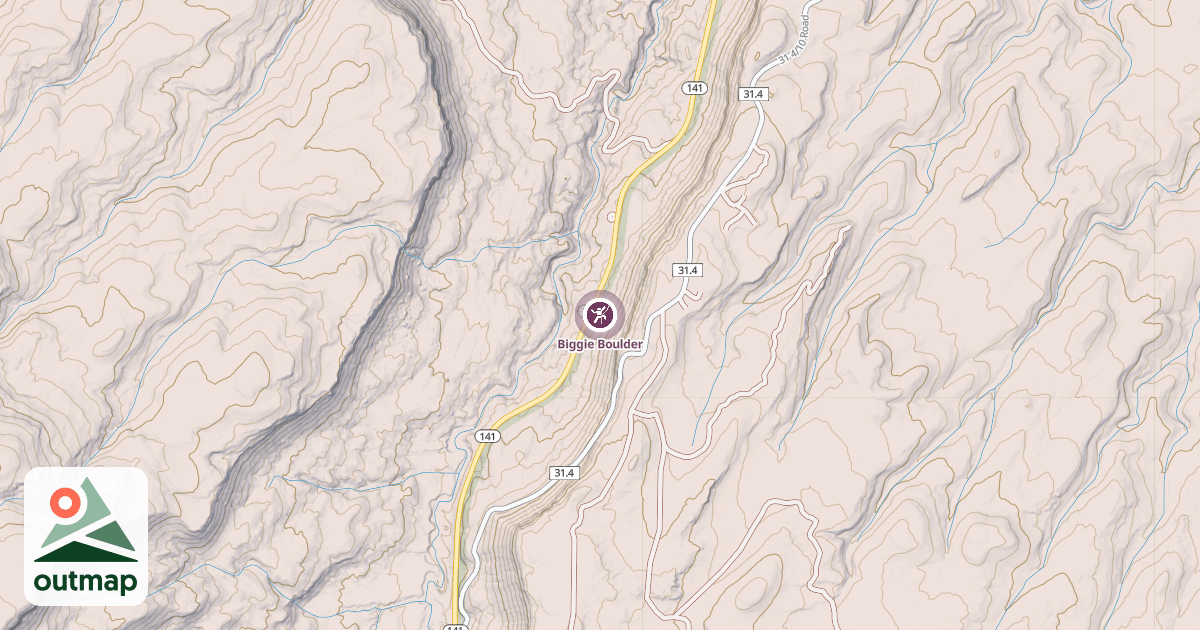 Map of Biggie Boulder