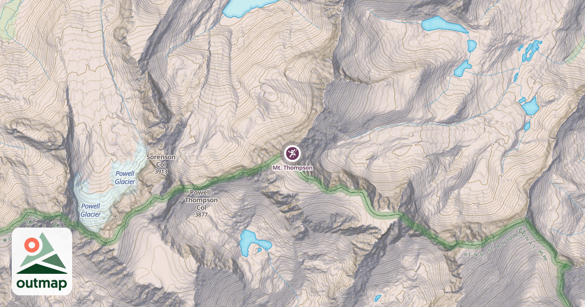 Map of Mt. Thompson